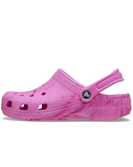 CROCSTM Pink Classic Marbled Clogs