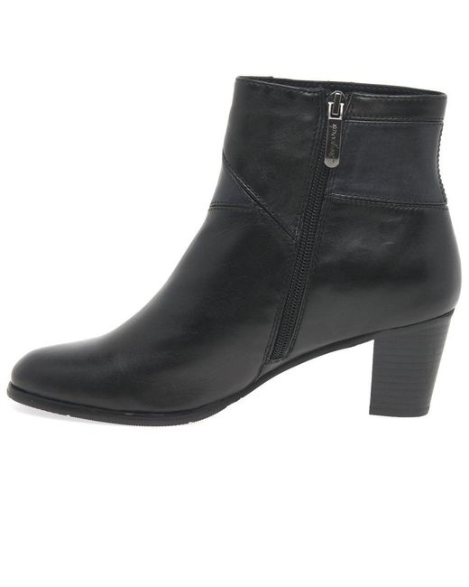 Regarde Le Ciel Black Sonia 16 Glove Leather Patchwork Ankle Boots