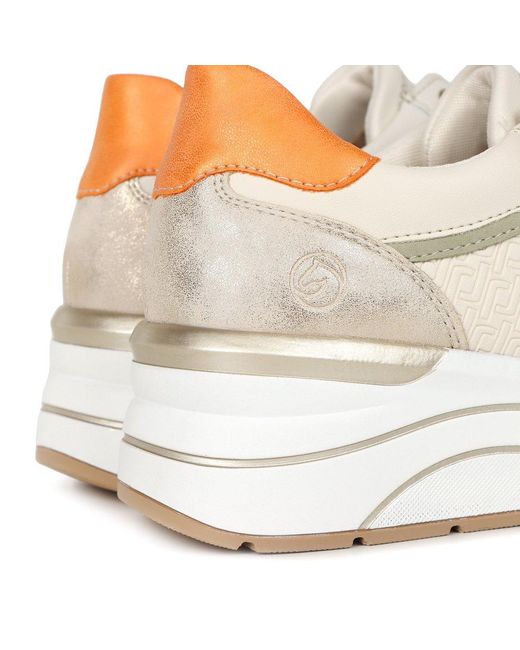 Remonte White Arial Trainers Colour: 80 Off Lea