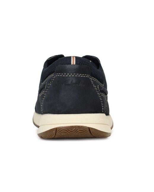 Clarks Blue Sailview Lace Shoes for men
