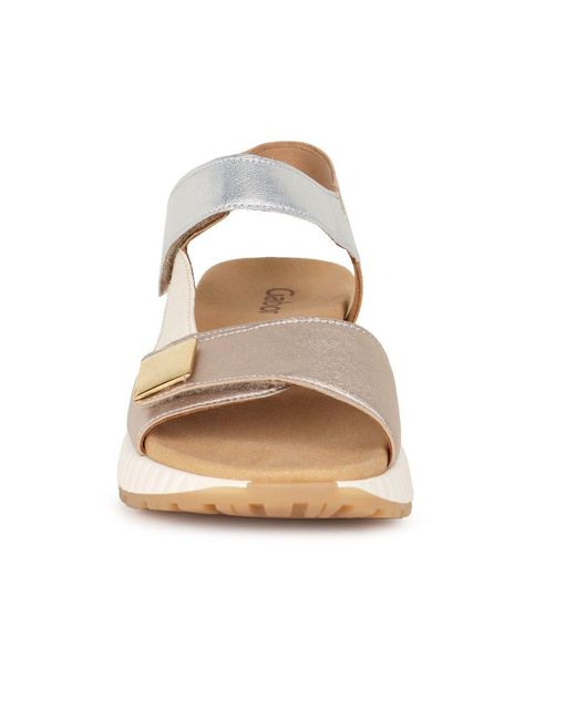 Gabor Metallic Gifted Wedge Heel Sandals