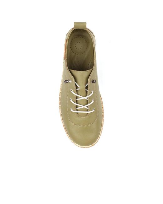Lunar (GRS) Green Evie Plimsoll Trainers
