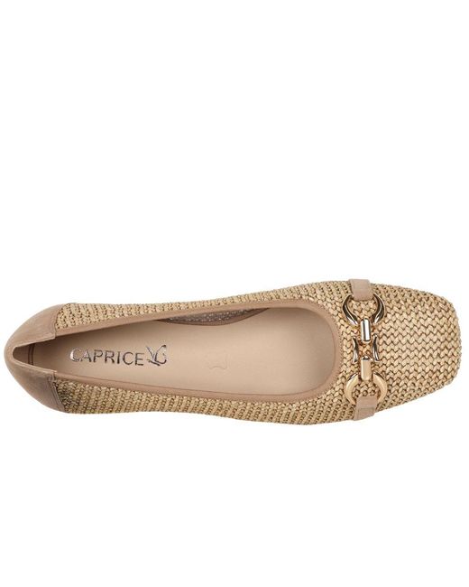 Caprice Natural Tour Ballet Pumps