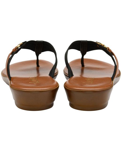 Lotus Brown Esino Toe Post Sandals