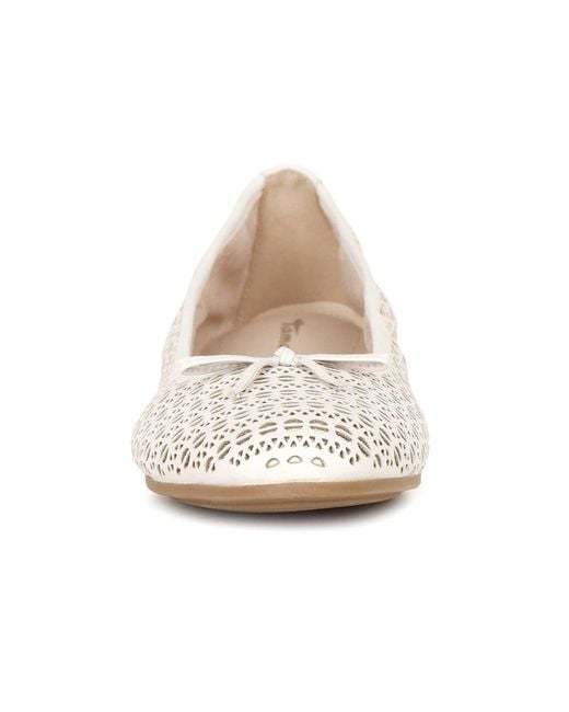 Tamaris White Alena Ballet Pumps