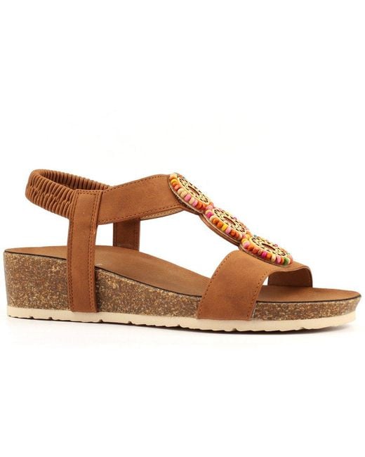 Lunar (GRS) Brown Candice Sandals