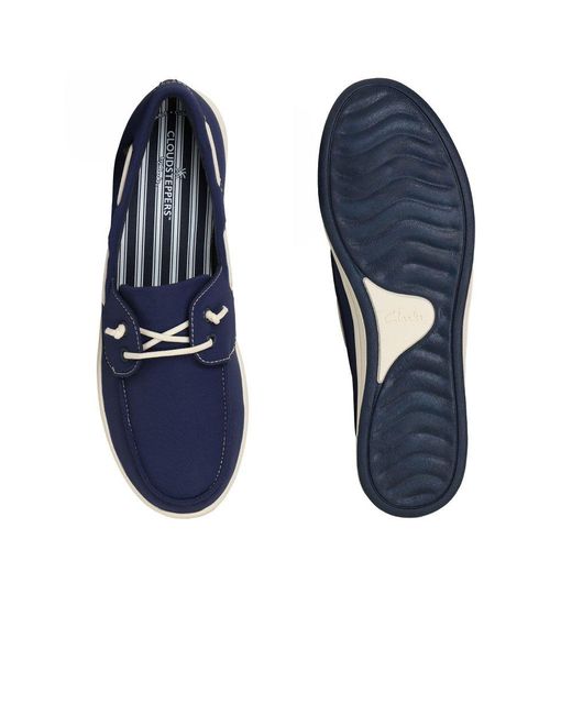 Clarks Blue Brinkley Edge Canvas Shoes