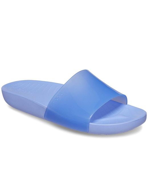 CROCSTM Blue Splash Glossy Slides