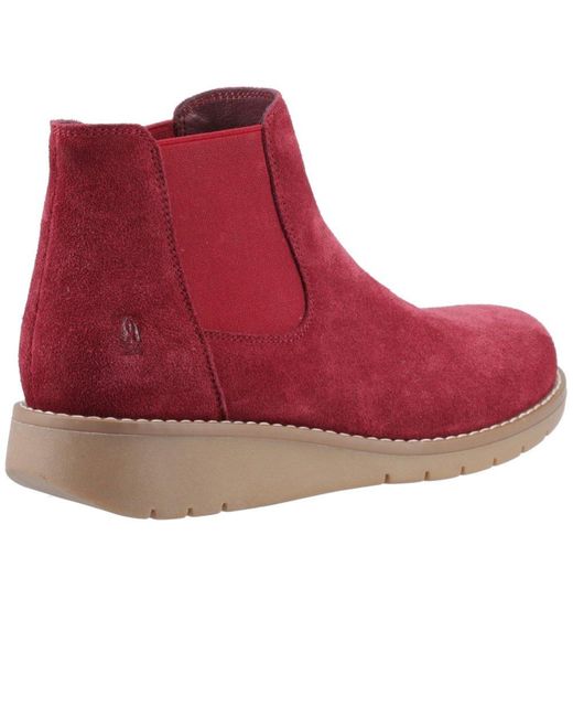 Hush Puppies Red Leonie Suede Boots