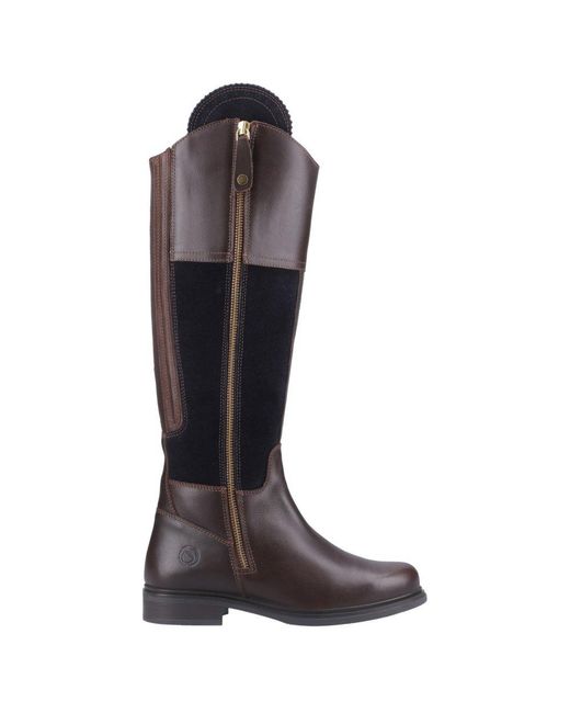 Cotswold Brown Buscot Knee High Boots