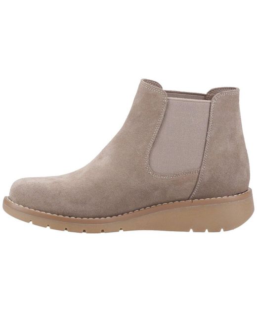 Hush Puppies Gray Leonie Suede Boots