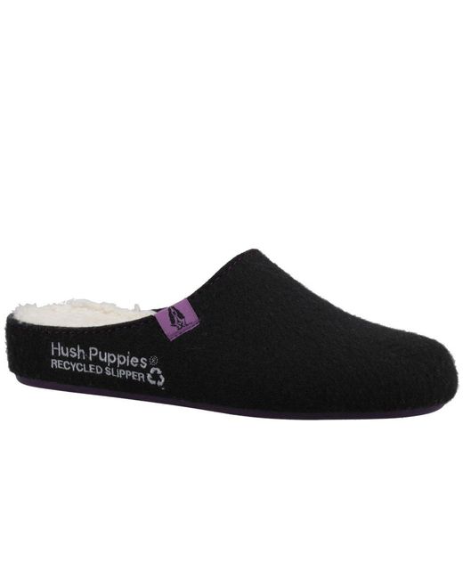 Hush Puppies Black The Good Slipper Slippers