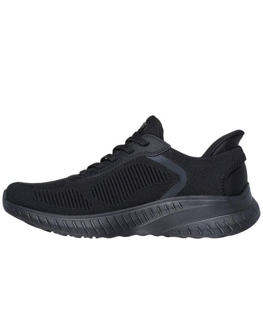 Skechers Black Bobs Sport Squad Chaos Wide