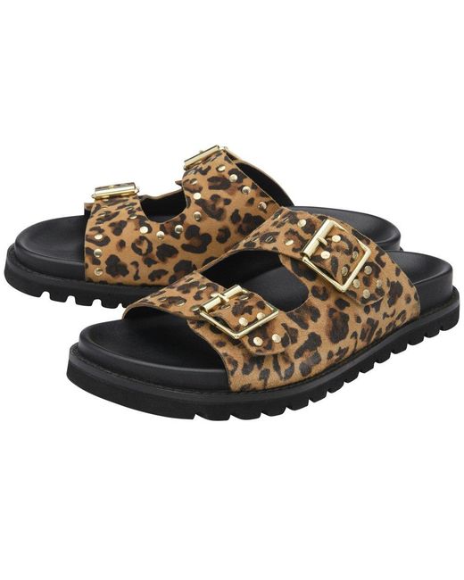 Lotus Black Conti Sandals