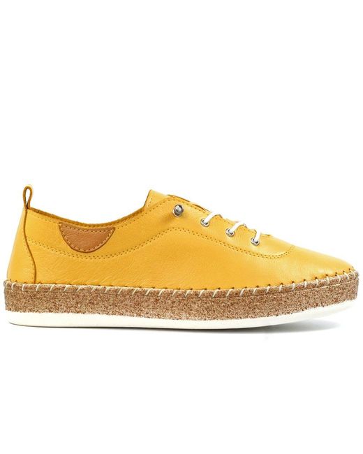 Lunar (GRS) Yellow Evie Plimsoll Trainers