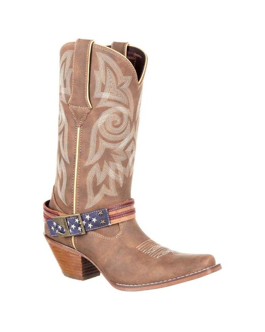 Durango Brown Crush Flag Western Boots