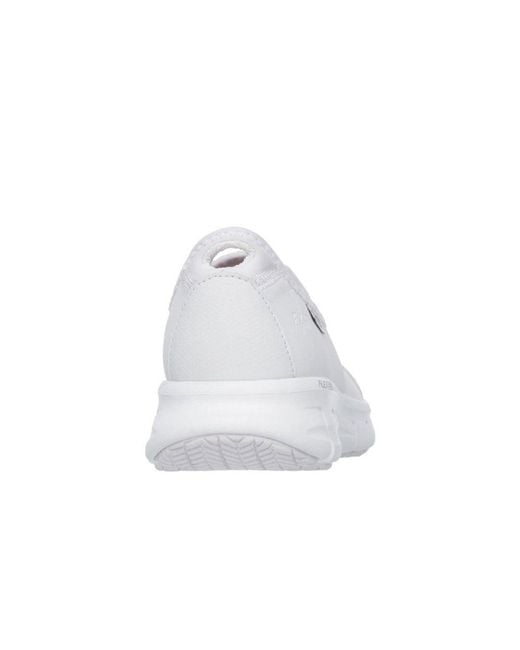 Skechers White Sure Track Slip On Sports Shoes