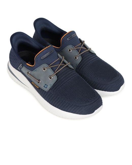 Skechers Blue Delson 3.0 Roth Slip for men
