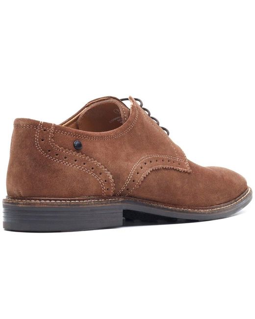Base London Brown Eton Lace Up Shoes for men