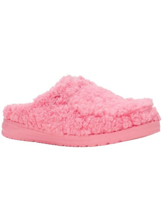 HeyDude Pink Wendy Slippers