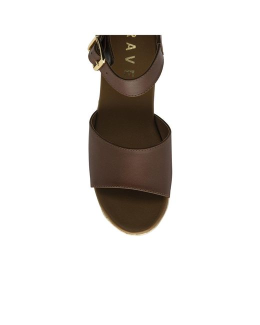 Ravel Brown Belby Wedge Sandals