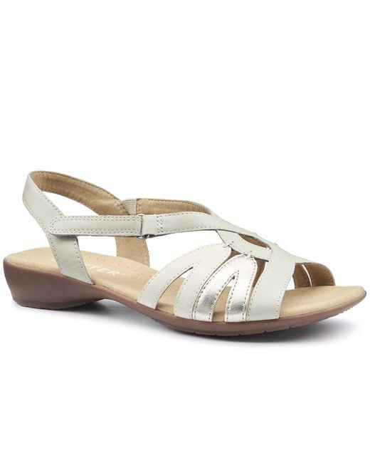 Hotter Metallic Flare Sandals
