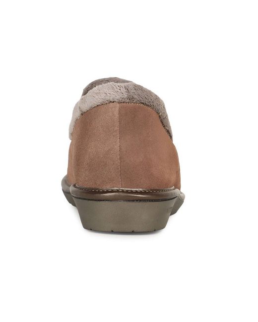 Nordika's Brown Nicola Iii Faux Fur Lined Full Suede Slippers