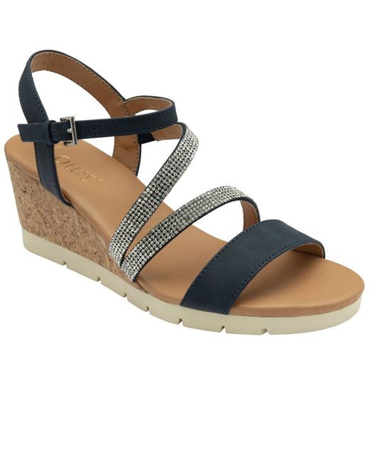 Lotus Blue Goldie Wedge Sandals
