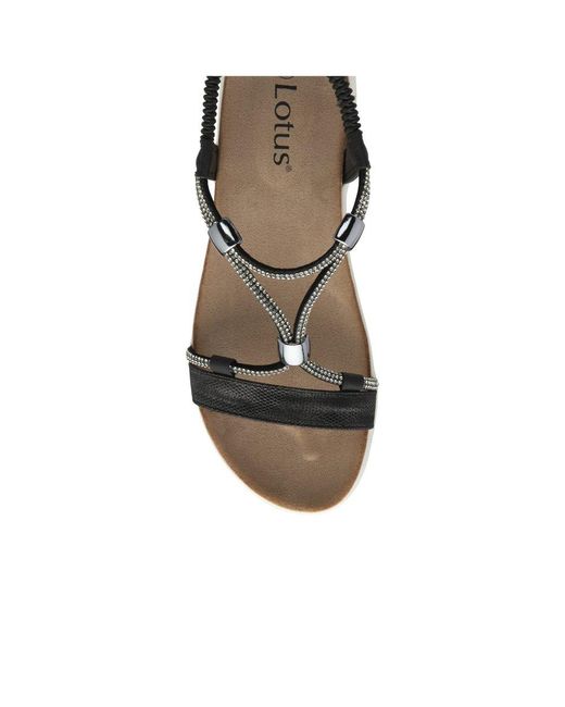 Lotus Metallic Bruna Sandals