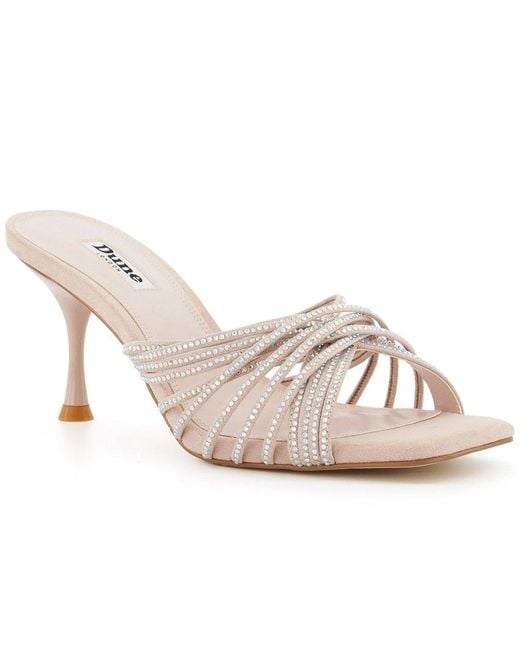 Dune White Marquee Heeled Sandals