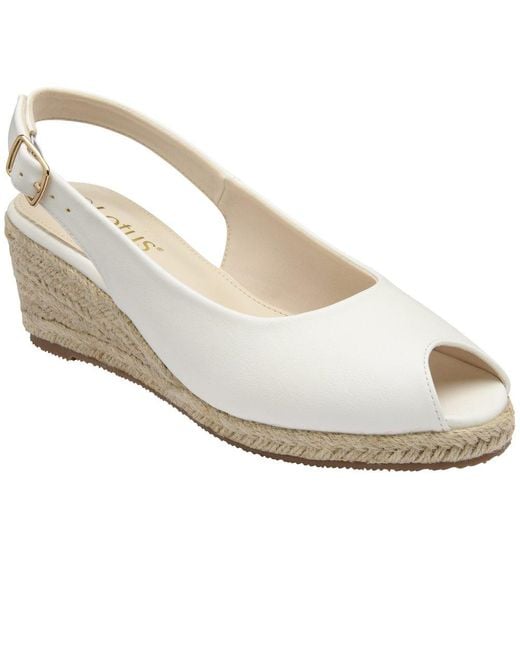 Lotus White Gabriella Wedge Sandals