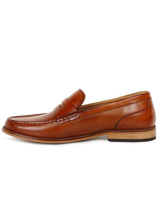 Base London Brown Garfield Penny Loafers for men