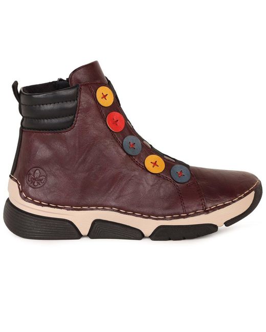 Rieker Brown Settle Ankle Boots
