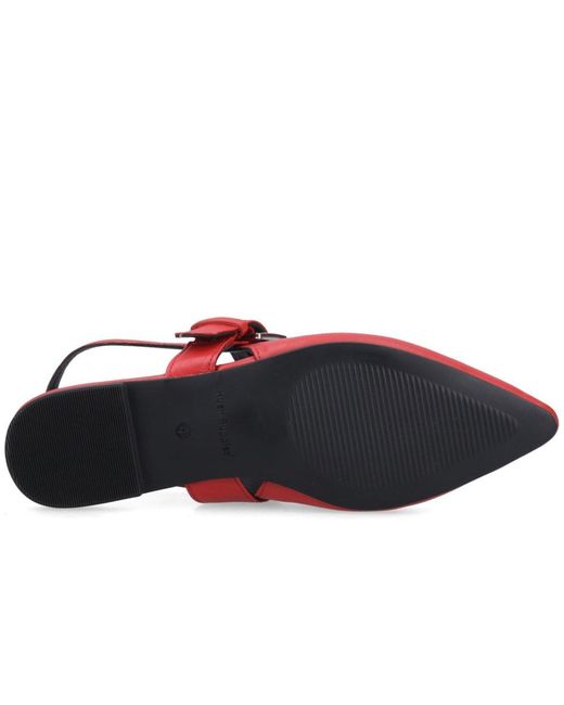 Hush Puppies Red Diya Buckle Mary Jane Shoes