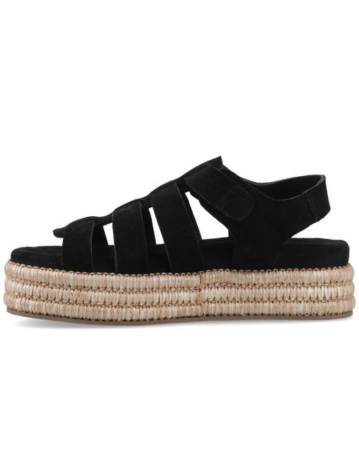 Hush Puppies Black Rosetta Gladiator Sandals