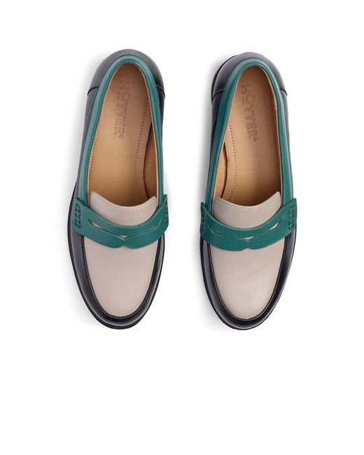 Hotter Blue Dorset Penny Style Loafers