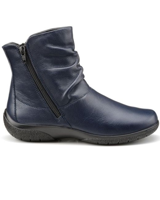 Hotter Blue Whisper Ankle Boots