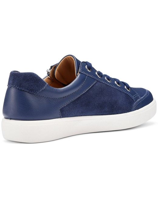 Hotter Blue Chase Ii Extra Wide Fit Trainers Colour: French Leather