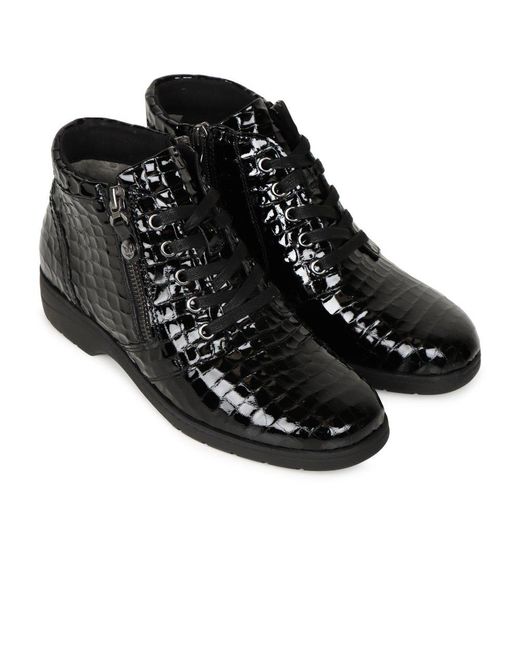Caprice Black Amanda Ankle Boots
