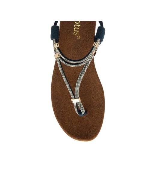 Lotus Blue Chica Toe Post Sandals