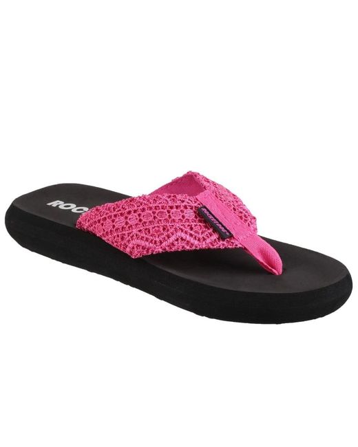 Rocket Dog Pink Spotlight Casual Toe Post Sandals