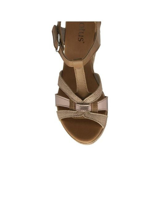 Lotus Metallic Cavallo Wedge Sandals