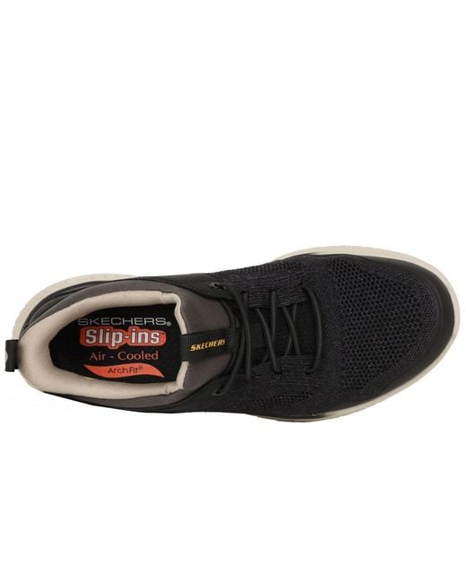 Skechers Black Arch Fit Crosser Slip for men