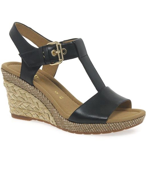gabor black wedge shoes
