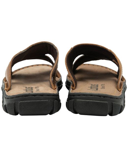 Lotus Brown Bastion Sandals for men