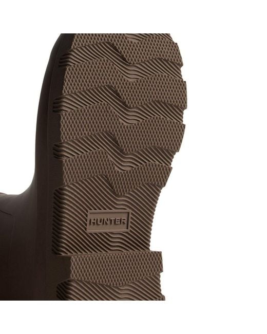 Hunter Brown Downpour Short Wellingtons for men