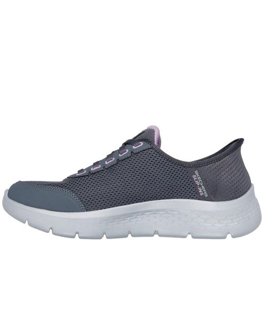 Skechers Blue Go Walk Flex Clear Creek Trainers Colour: Charcoal/ Te