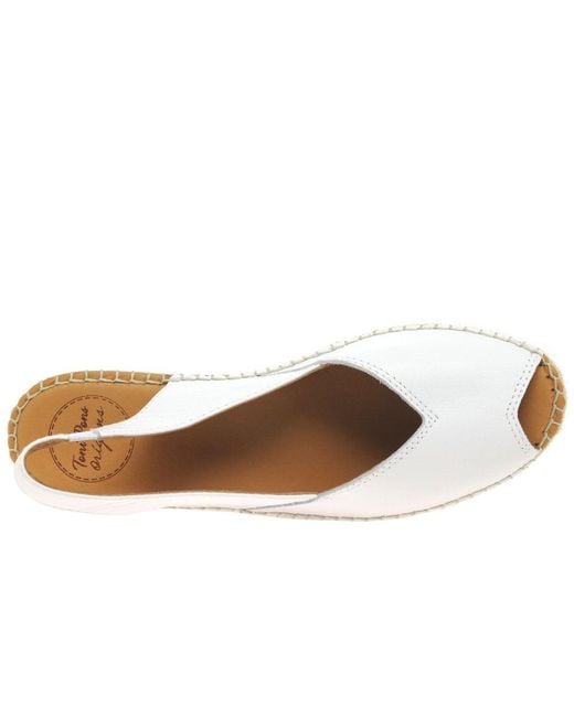 Toni Pons White Bernia Wedge Heel Espadrilles Sandals