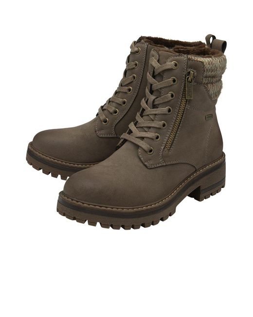 Lotus Brown Stefani Ankle Boots