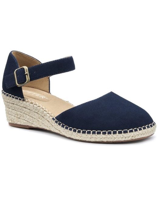 Hotter Blue Pacific Ii Espadrille Wedges